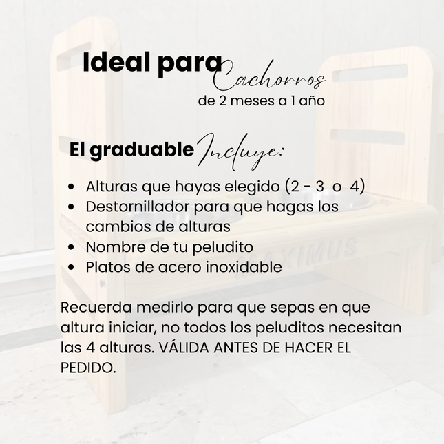 Graduable Acero (Solo cachorros)