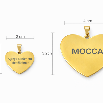 Placa de identificación en Corazón