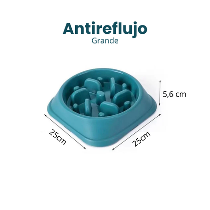 Plato lento antirreflujo grande